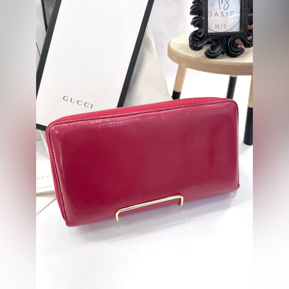 Gucci Pink Leather Soho Interlocking GG Logo Zip Around Wallet w/COA - Picture 3 of 17